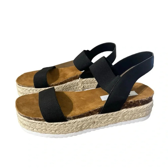 🖤 Steve Madden Jaklin Black Platform‎ Sandal Women’s 8 🖤 - Picture 1 of 4